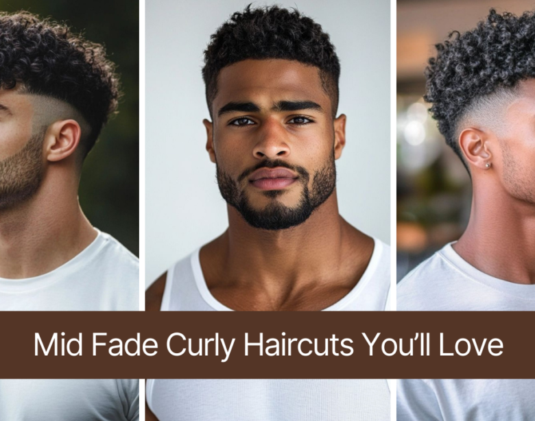 Mid Fade Curly Haircuts for Men