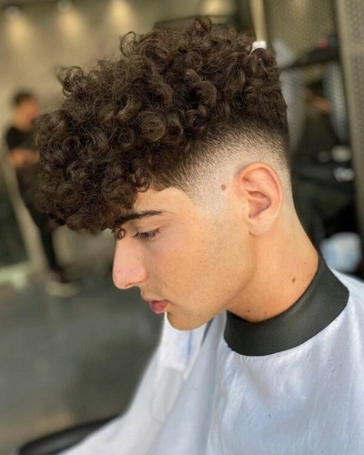 Mid Fade Curly High Top