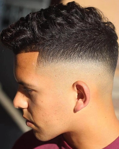 Mid Fade Undercut Curly Hair