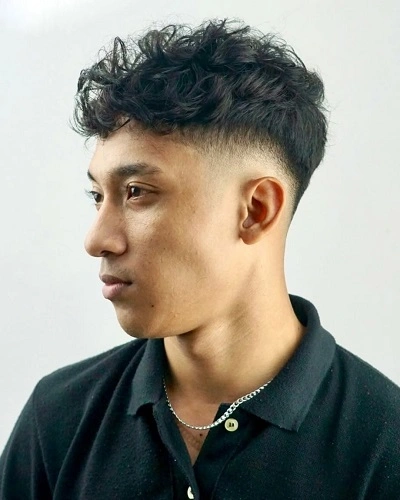 Mid Fade Undercut Wavy Hair